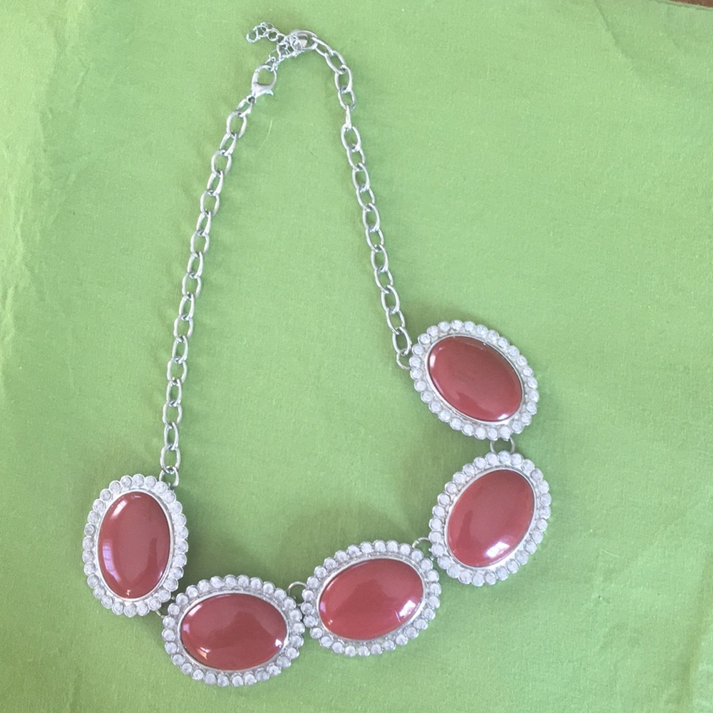 3 for $12. Red and silver statement necklace.